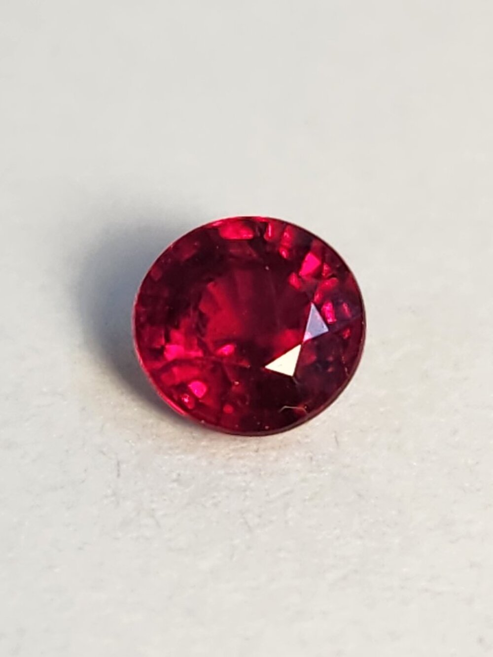 Genuine Natural Ruby Loose Gemstone 1.20ct 5.75mm Round Deep Red